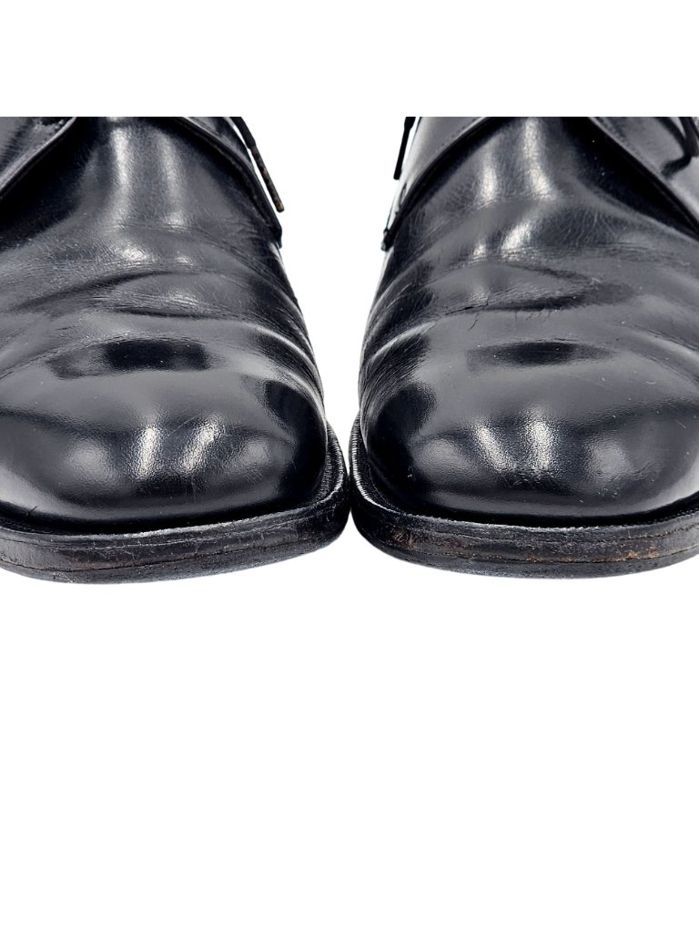 Vintage Crockett & Jones Woodstock 2 Men 9 Black Leather Dress Shoe Oxford Derby — image 7 of 8